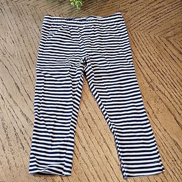 Navy and white stripe capri legging 4T - Picture 8 of 8